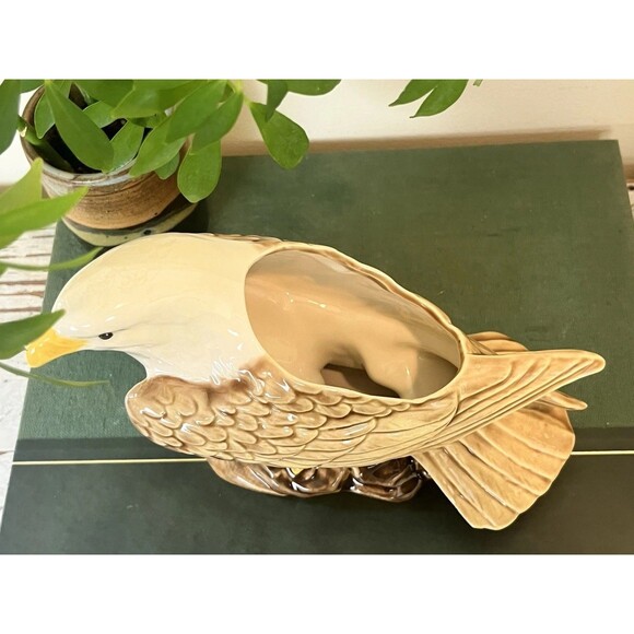 Vintage American Bald Eagle Planter / Bird Pot Made in Japan / Majestic / Retro - Picture 7 of 8